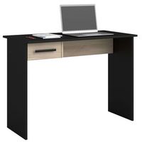 mesa escritorio juvenil modelo riviera en color negro stipple y roble japones 101 cm