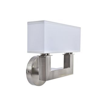 Lampara Aplique Metal Poliester 25x14x24 Plateado