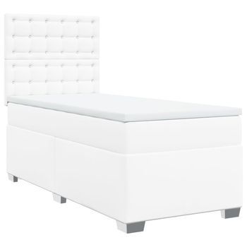 Cama Tapizada 200x100x150,5 Cm Tejido - Blanco
