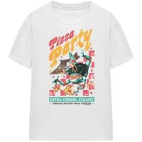 dessins animes camiseta pizza party para mujer