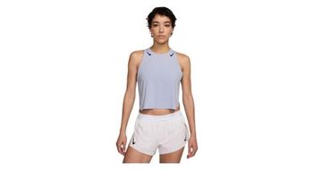 Camiseta de tirantes nike dri fit adv aeroswift crop gris azul para mujer