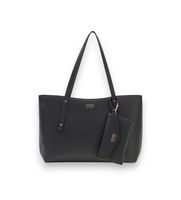 guess para mujer hwpg9648240 bolso tote con cremallera superior brenton negro osfa casual poliuretano