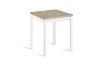 mesa cocina alta extensible libro 80160x80 cm roble pata blanco