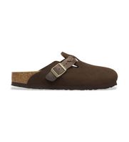birkenstock para mujer 1031716 zuecos de piel boston braided ajuste estrecho marron oscuro 39 plano ninguno casual