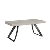 mesa extensible 90x180284 cm efecto madera cachemira hierro