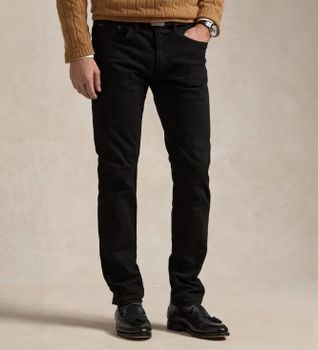Polo Ralph Lauren para hombre. 710956083001 Jeans Sullivan Slim Fit elásticos negro (32/32), Casual, Algodón