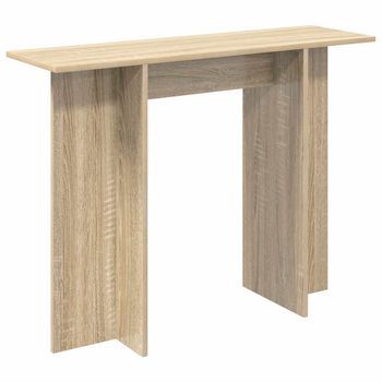 Mesa Consola Roble Sonoma 100 X 30 X 75 Cm Madera De Ingeniería Vidaxl