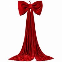 gran lazo navideno 85  270 cm rojo