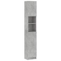 armario de bano  mueble bano contrachapada gris hormigon 32x255x190 cm