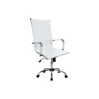 silla de oficina equip 651017 acolchada blanca algodon polipiel nylon reach