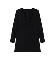 ax armani exchange para mujer xw002205af16125uc001 vestido regular v negro l casual poliester manga larga