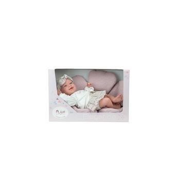 Muñeca Elegance 45 Cm Adi Rosa C/manta Flor (muñeco De Peso)