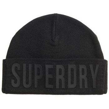 Superdry Gorro GORRO SURPLUS SILICONE LOGO BLACK para hombre