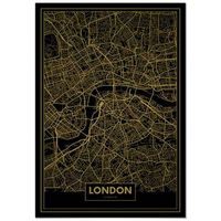 panorama carton pluma mapa oro de londres 70 x 100 cm  impreso en carton pluma de alta calidad  cuadros decoracion salon  cuadros para dormitorio 