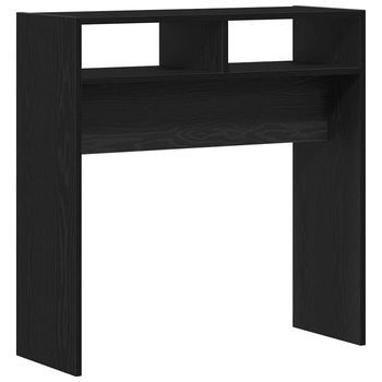 Mesa Consola | Mesa De Entrada Roble Negro 78 X 30 X 80 Cm Madera De Ingeniería