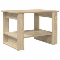 mesa de cafe  mesa de centro roble sonoma 72 x 50 x 50 cm madera de ingenieria