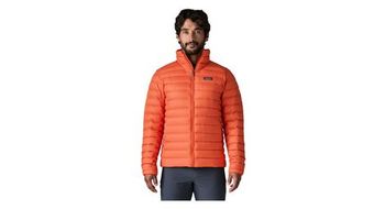 Chaqueta acolchada patagonia down sweater naranja para hombre