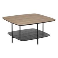 mesa de centro hodia 1 estante negro 75x75x38cm
