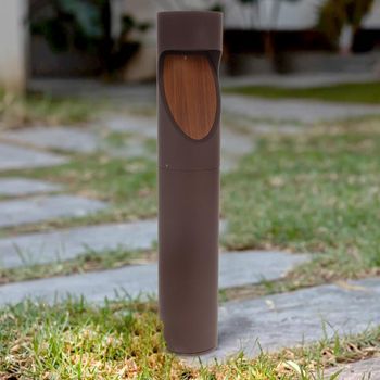 Baliza Exterior Led Leduni Milu Brown 10w Cct Ip65 1000 Lm – Decoracion Para Espacios Exteriores
