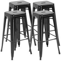 taburetes de bar 43x43x76 cm negro