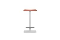 taburete 63 cm  asiento salmon estructura blanco