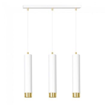 Regleta colgante mura blanco/oro (3 luces)