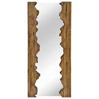 espejo grande moderno de madera maciza con acabado envejecido 160x73cm