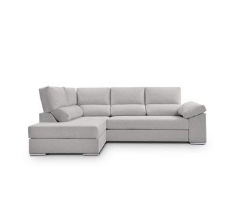 Rinconera l bari xl izquierda 4 plazas gris claro