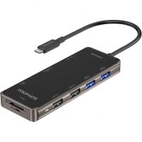 promate primehub-go hub 100w hdmi 4krj-45usb 30usb 20sd