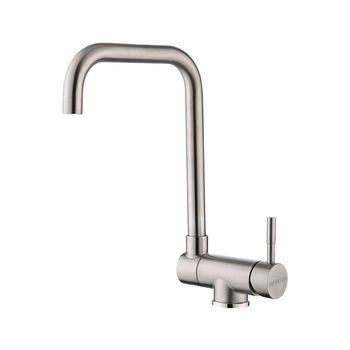 Grifo Infiniton Eneko Ass347 Caño Alto Abatible Acero Inoxidable Satinado 34,6 Cm