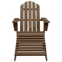 silla de jardin  silla de exterior  sillon con otomana de madera marron