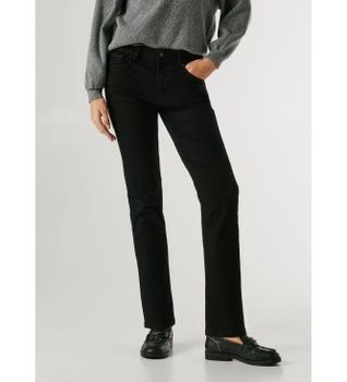 Pepe Jeans para mujer. PL20473089CA Jeans Mary negro (28/30), Casual, Algodón