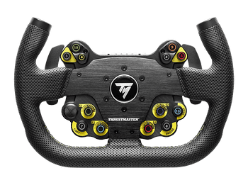 Volante - Thrustmaster EVO RACING 31U LEATHER, Negro y Amarillo