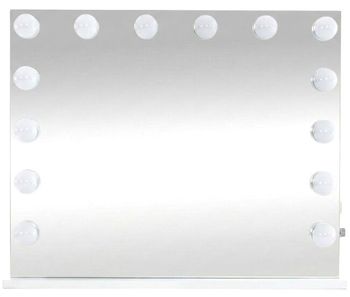 Espejo de maquillaje palmdale plástico blanco 16x80x68 cm