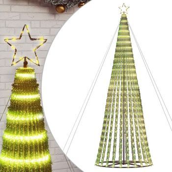 Árbol De Navidad Led 1028 Leds Blanco Cálido 403 Cm Vidaxl
