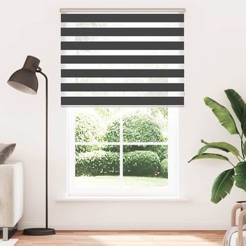Estor Cebra | Persiana Cebra Negro 150x230 Cm Tejido Ancho 145,9 Cm Poliéster Cfw2506237