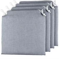 pack 4 cojines para sillas - estampados lisos con 2 cintas de sujecion - ideal para interiores y exteriores - 40 x 40 x 3 cm
