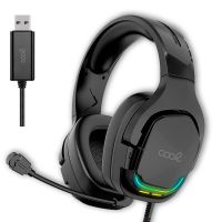 cool tuned auriculares stereo pcps4ps5xbox gaming led rgb usb 71 negros