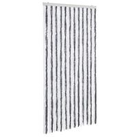 cortina mosquitera  mosquitera gris y blanco chenilla 100x220 cm