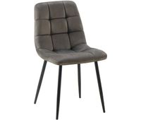 silla de comedor antibes tapizada en terciopelo antracita 55x45x84 cm