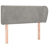 cabecero de terciopelo gris claro 93x23x7888 cm