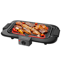 aigostar tasty - grill sin humo plancha de asar barbacoa electrica para interiores 2000w tamano compacto