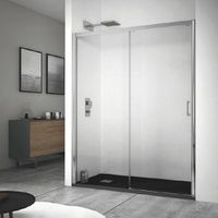 frontal de ducha  puerta corredera kennedy  140 cm cristal serigrafiado lateral fijo 70 cm