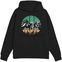jack  jones jersey 12264635 jjpeak sweat hood black para hombre