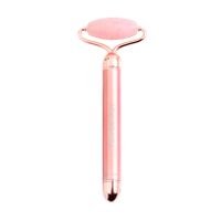 teaology rose quartz rodillo facial vibrador de cuarzo rosa