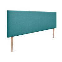 cabecero de tela aqualine liso 150x105cm con patas camas 150 - turquesa