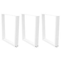 patas para mesa de comedor en forma de v 3 unidades color blanco 90 x 72-733 cm acero vidaxl