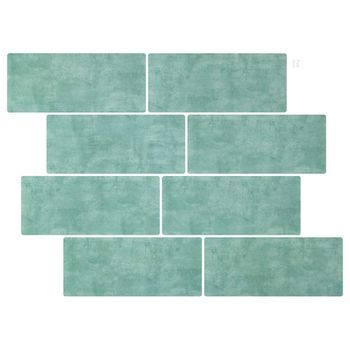 Azulejo De Metro 50 Uds. Verde Grisáceo 29 X 21 Cm Vidaxl
