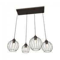lampara de techo fersan negro 4 luces