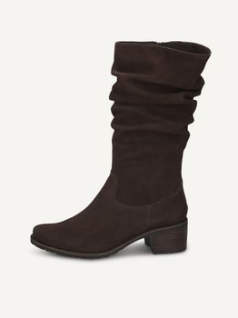 CAPRICE Bootie, brown, made of Leather with Block heel, Size 37.5